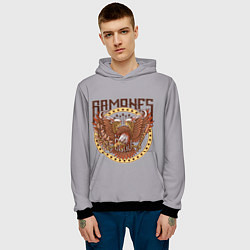 Толстовка-худи мужская Ramones Eagle, цвет: 3D-черный — фото 2