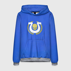 Толстовка-худи мужская Ультрамарины парадный вариант, цвет: 3D-меланж