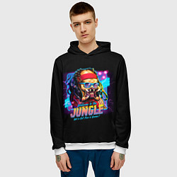 Толстовка-худи мужская Predator in the jungle, цвет: 3D-белый — фото 2