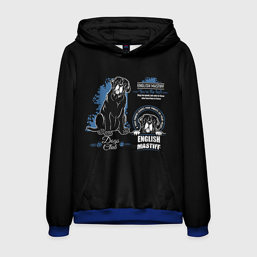 Мужская толстовка Английский Мастиф English Mastiff / 3D-Синий – фото 1