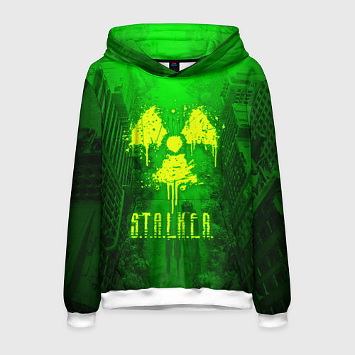 Мужская толстовка STALKER LOGO RADIATOIN NEON TOXIC / 3D-Белый – фото 1