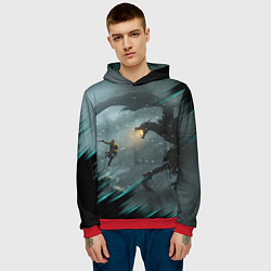 Толстовка-худи мужская TES FUS RO DAH DRAGON, цвет: 3D-красный — фото 2