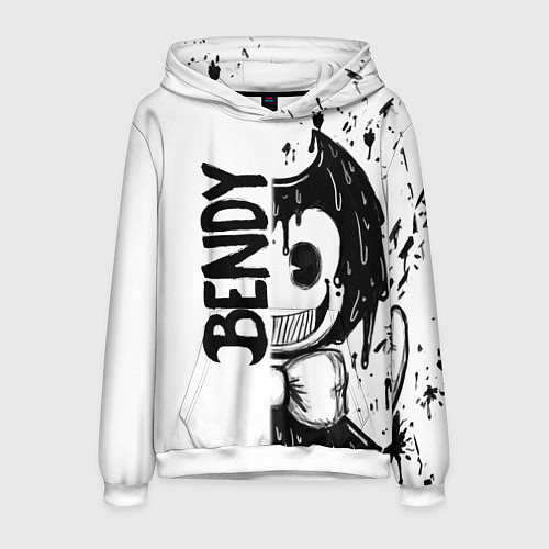 Мужская толстовка BENDY - БЕНДИ БРЫЗГИ КРАСКИ / 3D-Белый – фото 1