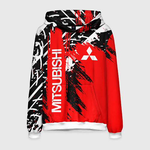 Мужская толстовка MITSUBISHI МИЦУБИСИ МИТСУБИСИ МИЦУБИШИ / 3D-Белый – фото 1