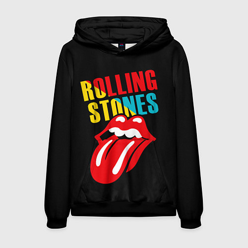 Мужская толстовка Роллинг Стоунз Rolling Stones / 3D-Черный – фото 1