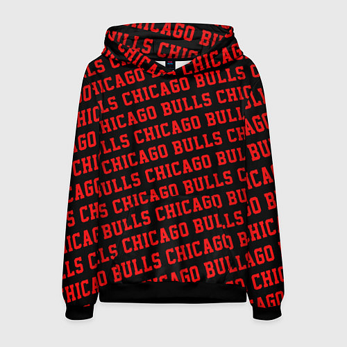 Мужская толстовка Чикаго Буллз, Chicago Bulls / 3D-Черный – фото 1