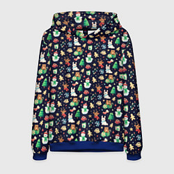 Толстовка-худи мужская Christmas Holiday, цвет: 3D-синий