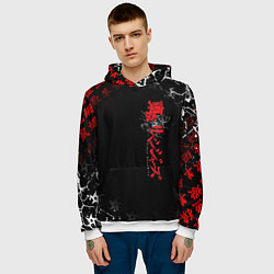 Толстовка-худи мужская TOKYO REVENGERS RED STYLE TEAM, цвет: 3D-белый — фото 2