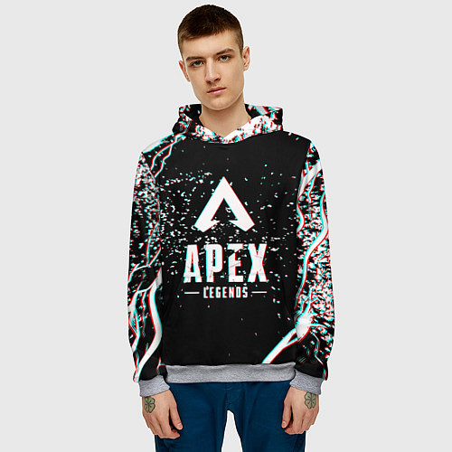 Мужская толстовка APEX LEGENDS GLITCH / 3D-Меланж – фото 3