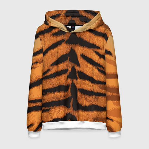 Мужская толстовка ТИГРИНАЯ ШКУРА / 3D-Белый – фото 1