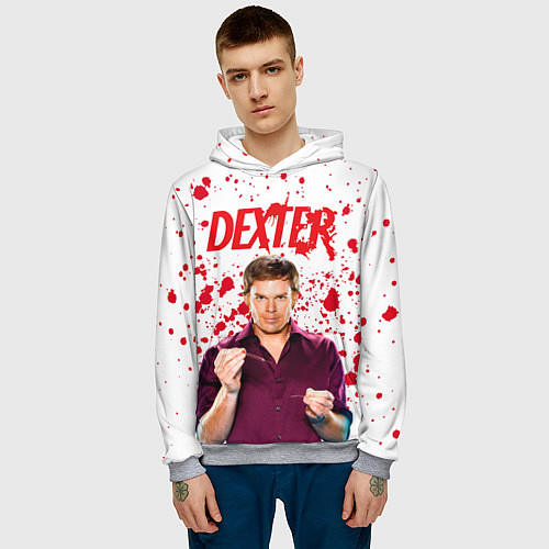 Мужская толстовка Декстер Dexter / 3D-Меланж – фото 3