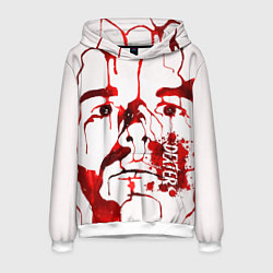 Толстовка-худи мужская Декстер, портрет кровью, цвет: 3D-белый
