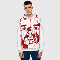 Толстовка-худи мужская Декстер, портрет кровью, цвет: 3D-белый — фото 2