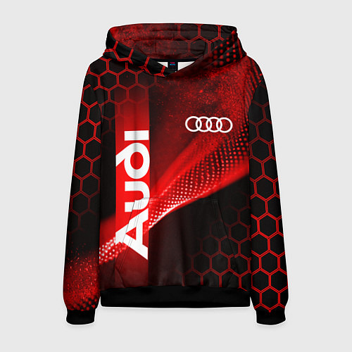 Мужская толстовка AUDI АУДИ SPORT СПОРТ RED AND BLACK / 3D-Черный – фото 1