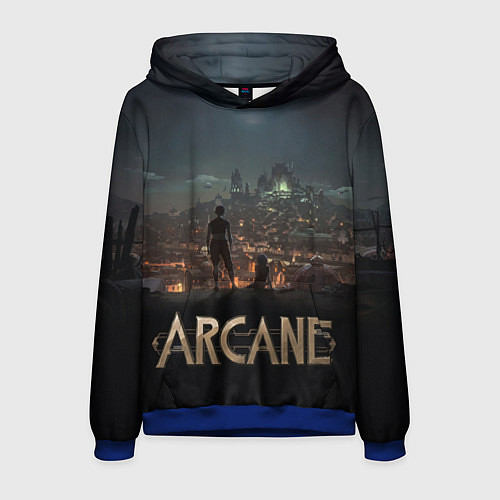 Мужская толстовка Сёстры на крыше / 3D-Синий – фото 1