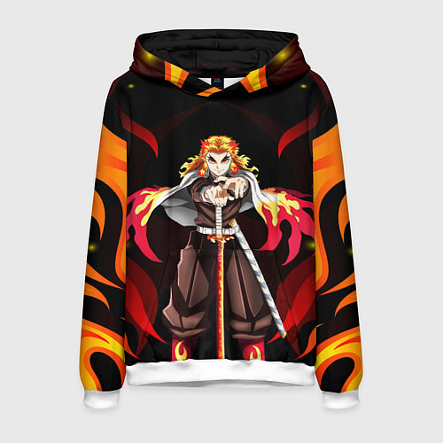 Мужская толстовка РЕГНОКУ КЛИНОК ДЕМОНОВ KNY / 3D-Белый – фото 1