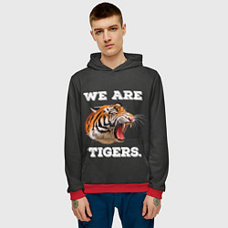 Толстовка-худи мужская Тигр We are tigers, цвет: 3D-красный — фото 2