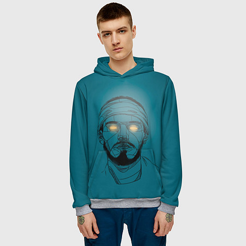 Мужская толстовка Многозаал Арт / 3D-Меланж – фото 3