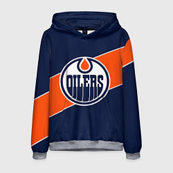 Толстовка-худи мужская Эдмонтон Ойлерз Edmonton Oilers NHL, цвет: 3D-меланж