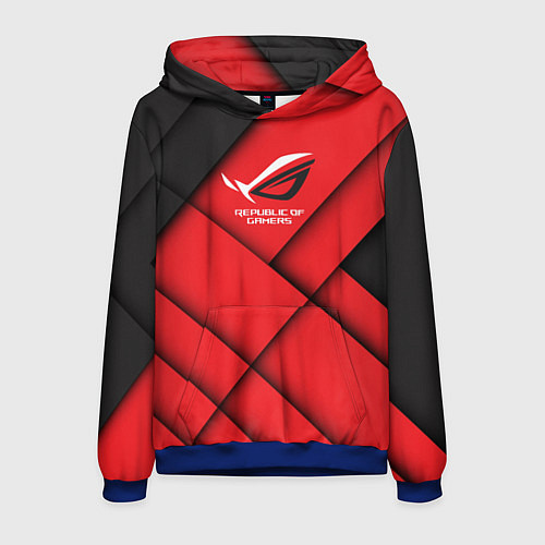 Мужская толстовка ROG - republic of gamers / 3D-Синий – фото 1
