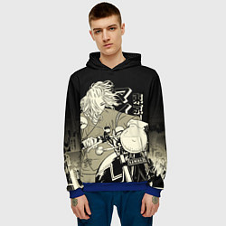 Толстовка-худи мужская Токийские мстители: Майки на мотоцикле, цвет: 3D-синий — фото 2