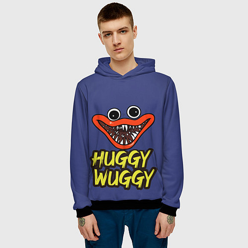 Мужская толстовка Huggy Wuggy: Smile / 3D-Черный – фото 3