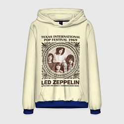 Толстовка-худи мужская Led Zeppelin - Texas International Pop Festival 19, цвет: 3D-синий