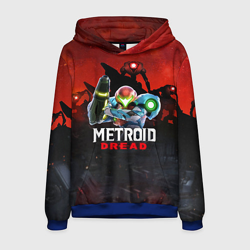 Мужская толстовка Metroid Dread Самус Аран / 3D-Синий – фото 1