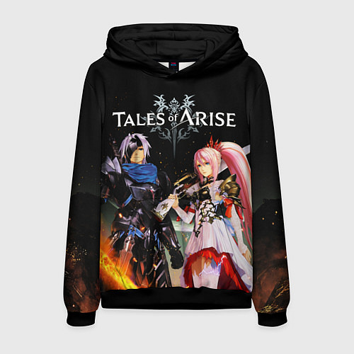 Мужская толстовка Tales of Arise, Алфен и Шион / 3D-Черный – фото 1
