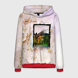 Толстовка-худи мужская Led Zeppelin IV - четвёртый студийный альбом, цвет: 3D-красный