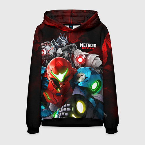 Мужская толстовка Metroid Dread - Samus Aran, EMMI, Raven Beak / 3D-Черный – фото 1