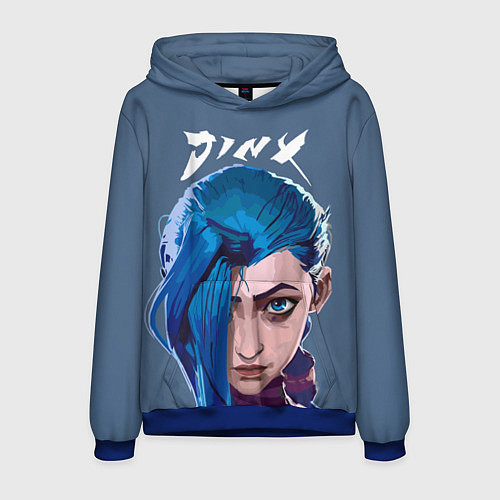 Мужская толстовка Jinx Arcane / 3D-Синий – фото 1