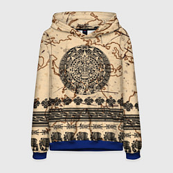 Толстовка-худи мужская AztecsАцтеки, цвет: 3D-синий