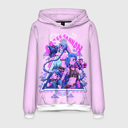 Мужская толстовка Стадии Джинкс / 3D-Белый – фото 1