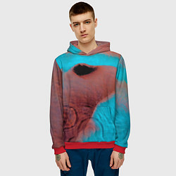 Толстовка-худи мужская Meddle - Pink Floyd, цвет: 3D-красный — фото 2