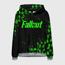 Мужская толстовка FALLOUT ПУПСЫ ПАТТЕРН ЗЕЛЁНЫЙ ЯДЕРНАЯ ЗИМА