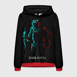 Толстовка-худи мужская Dark Souls NEON Силуэт, цвет: 3D-красный