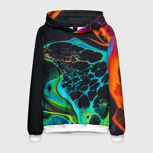 Мужская толстовка Огни большого города / 3D-Белый – фото 1