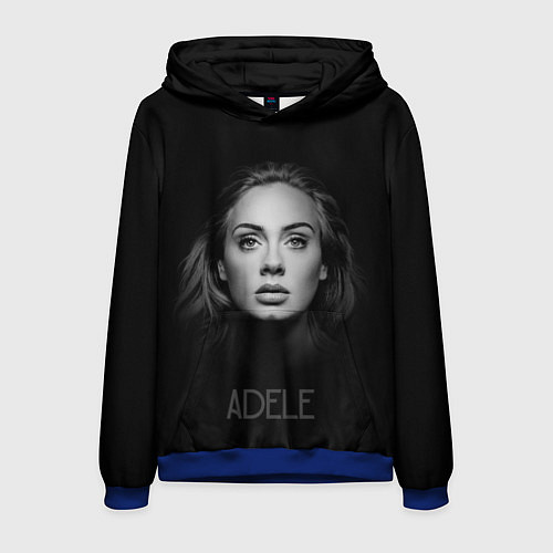 Мужская толстовка Портрет Адель / 3D-Синий – фото 1