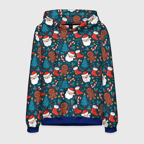 Мужская толстовка ПОКРЫТО НОВЫМ ГОДОМ! / 3D-Синий – фото 1