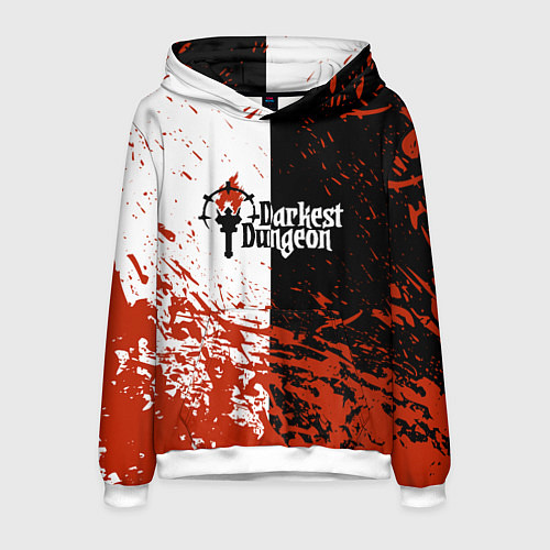 Мужская толстовка Darkest Dungeon DD Black White Logo / 3D-Белый – фото 1