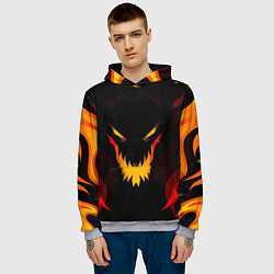 Толстовка-худи мужская DOTA 2 SHADOW FIEND ТЕНЬ ОГОНЬ, цвет: 3D-меланж — фото 2