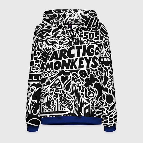 Мужская толстовка Arctic monkeys Pattern / 3D-Синий – фото 1