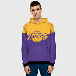 Толстовка-худи мужская LAKERS LINE HEXAGON SPORT, цвет: 3D-черный — фото 2