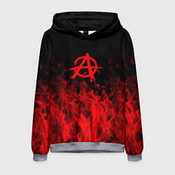 Толстовка-худи мужская Гражданская оборона пламя, цвет: 3D-меланж