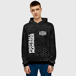 Толстовка-худи мужская ФУТБОЛ МЕНЕДЖЕР Соты, цвет: 3D-черный — фото 2