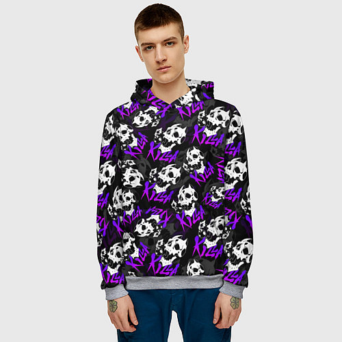 Мужская толстовка JOJO KILLER QUEEN КОРОЛЕВА УБИЙЦА УЗОР / 3D-Меланж – фото 3