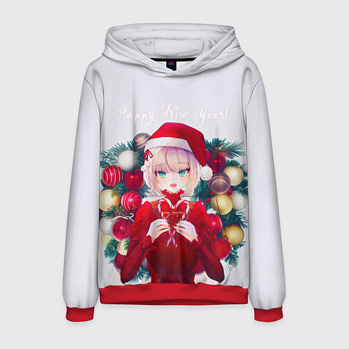 Мужская толстовка Аниме Рождество / 3D-Красный – фото 1