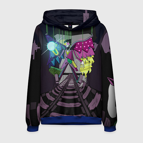 Мужская толстовка Spamton: BIG SHOT ! Deltarune Спамтон / 3D-Синий – фото 1