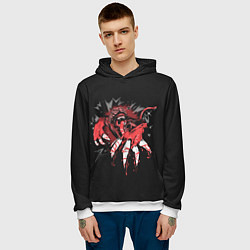 Толстовка-худи мужская А вот и лизун, цвет: 3D-белый — фото 2